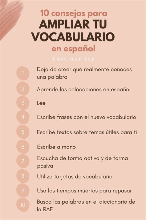 10 Consejos Para Ampliar Tu Vocabulario En Español Vocabulario