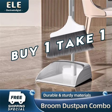 Upgrade Broom And Dustpan Set For Home Premium Long Handled Broom