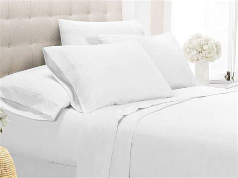 Ultra Soft 1800 Series Bamboo Bed Sheets 4 Piece Set Kingwhite Cracked