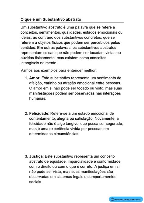 Oq E Substantivo Abstrato - Substantivo Abstrato: O Que É E Exemplos Em Frases – RIKW