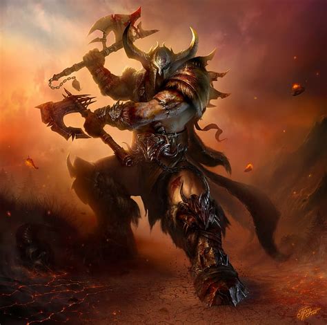 HD wallpaper: fantasy art, warrior, Axe, artwork | Wallpaper Flare