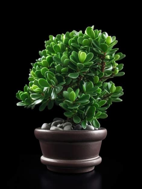 Planta De Jade Crassula Ovata Foto De Estudio Aislada Sobre Fondo Claro