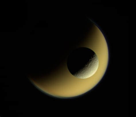 Titan And Rhea June 16 2011 NASA JPL Caltech SSI Kevin M Flickr