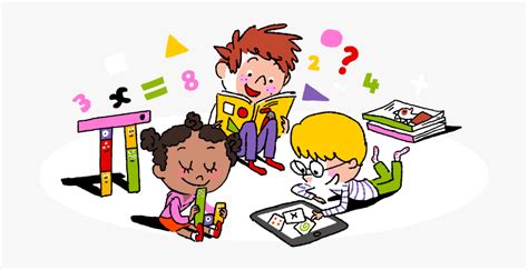 Happy Kids Learning Math Illustration Royalty Free SVG, Cliparts - Clip Art Library