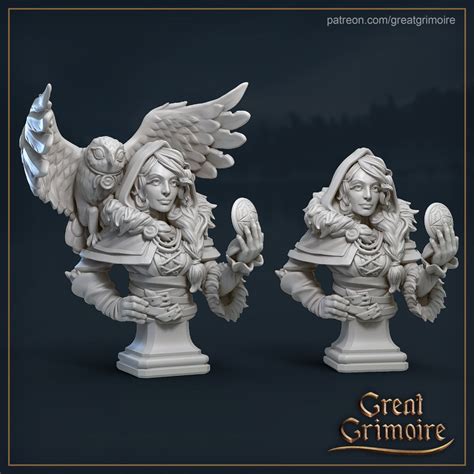 Explorer Eira Bust Tabletop Rpg Miniature Great Grimoire Roleplaying 3d Printed Fantasy Mini Etsy