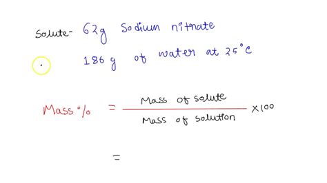 SOLVED A CEM 101 Student Dissolves 205 Grams Of Sodium Nitrate In 545