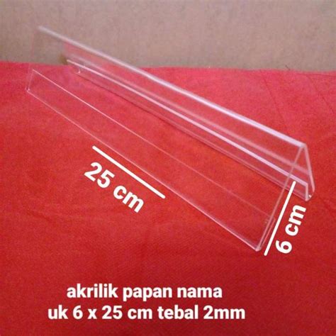 Jual Papan Nama Meja Akrilik Uk 6 X 25 Cm Tebal 2Mm Di Seller