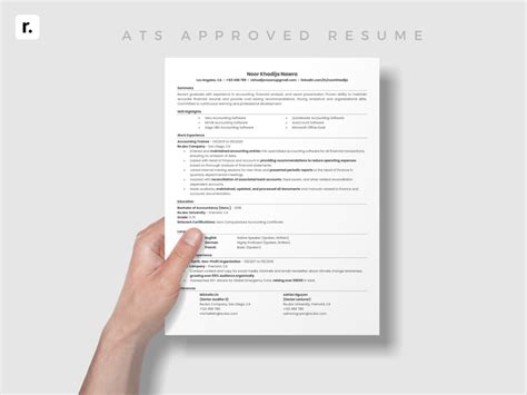 Ats Approved Resume And Cover Letter Template Editable In Microsoft