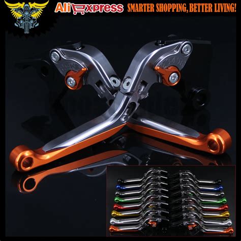 8 Colors New CNC Adjustable Foldable Extendable Motorbike Orange Brakes