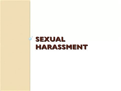 Sexual Harassment Ppt