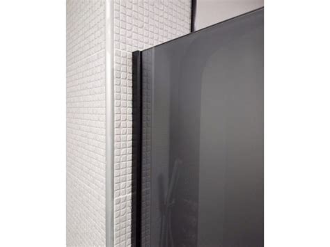 Матовая дверь в душ с черным профилем в Минске | iSteklo