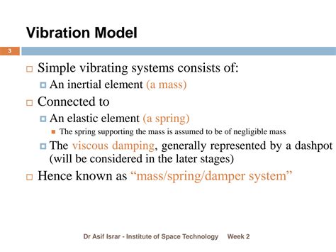 SOLUTION Single Degree Of Freedom Systems Free Vibratory Systems