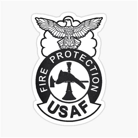 Usaf Fire Protection Sticker For Sale By Menofarms Redbubble