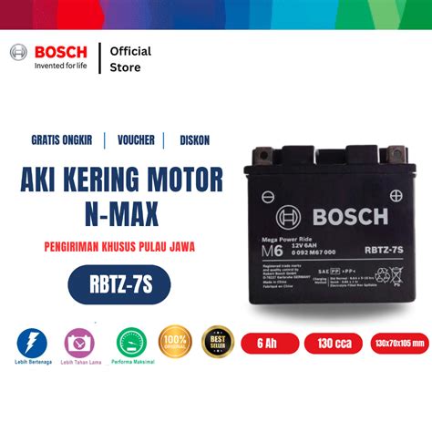 Jual Aki Kering Motor Yamaha Nmax Maintenance Free Bosch Rbtz 7s Shopee Indonesia