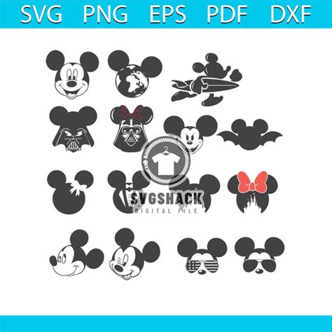 Mickey Mouse Bundle Svg Disney Svg Mickey Svg Mickey Head Inspire