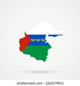 Tyumen Oblast Map Tyumen Oblast Flag Stock Illustration 1263179011 ...