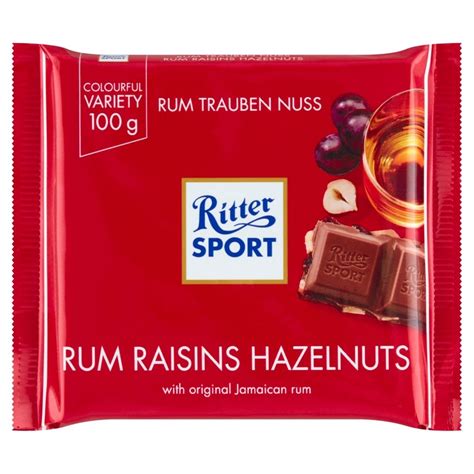 Ritter Sport Czekolada Mleczna Z Rodzynkami W Rumie I Orzechami