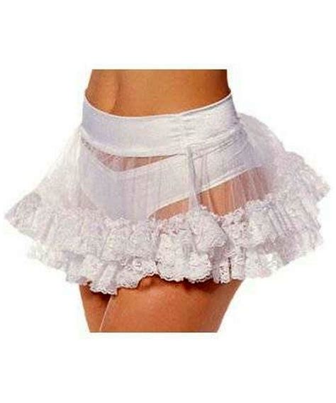 Top 20 Of White Ruffled Sheer Petticoat Tier Pairs