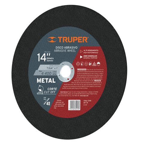 DISCO CORTE METAL 14 ABT 739 TRUPER CONSTRUALIANZA