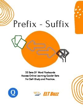 Prefix Suffix Flashcards By ELT Buzz Teaching Resources TpT