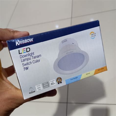 Jual Krisbow Lampu Downlight LED Switch Color 3 Warna 7 Watt Shopee