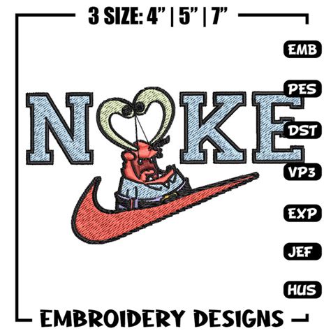 Nike Krab Embroidery Design Spongebob Embroidery Nike Embr Inspire