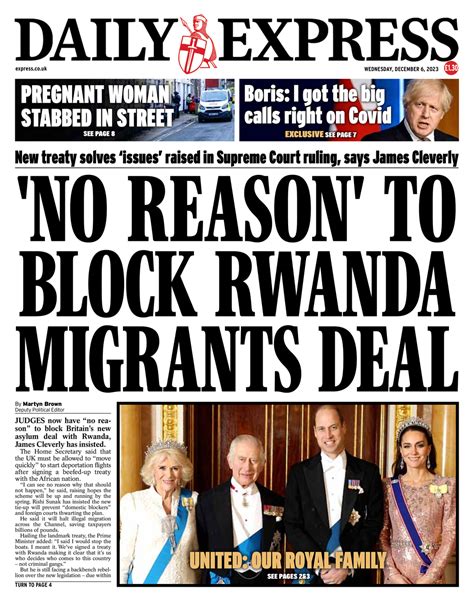 Daily Express Front Page 6th Of December 2023 Tomorrow S Papers Today