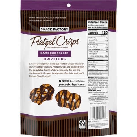 Snack Factory Dark Chocolate Drizzlers Pretzel Crisps Oz King