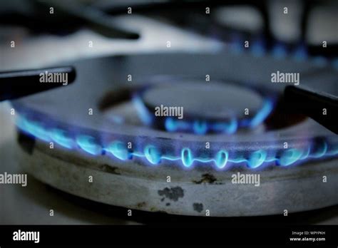 Blue Flames Gas Stove On Hi Res Stock Photography And Images Alamy