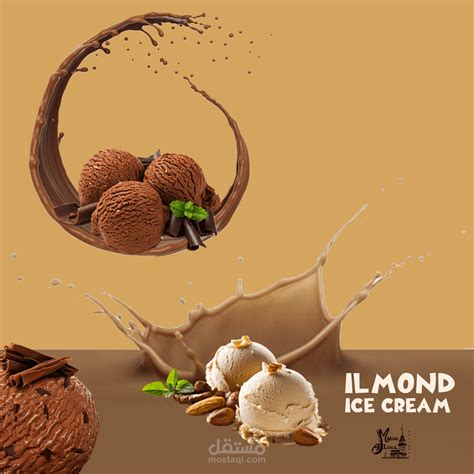 Social Media Advertising Ice Cream Design مستقل