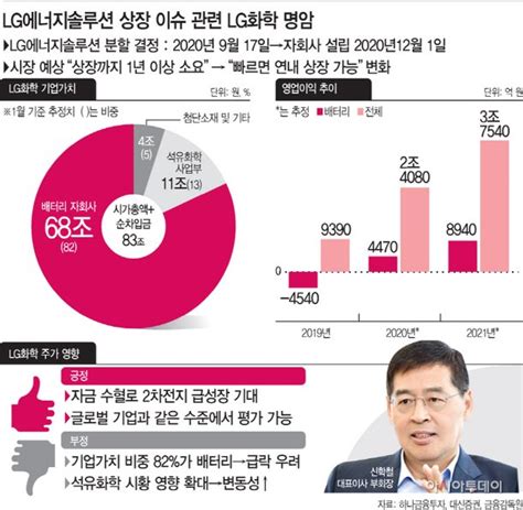 종목 Pick Lg에너지솔루션 조기 상장lg화학 양날의 검 네이트 뉴스