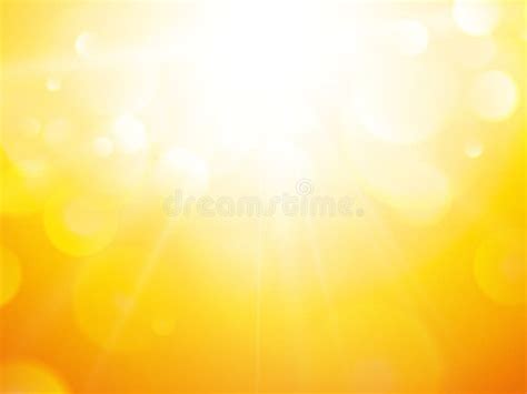 Sunshine Sky Abstract Yellow Blue Clouds Background Stock Vector