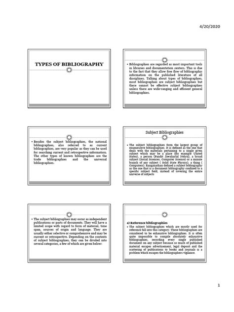 Types of Bibliography | PDF