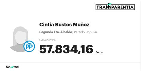 Conoce el salario público de Cintia Bustos Muñoz Transparentia Newtral