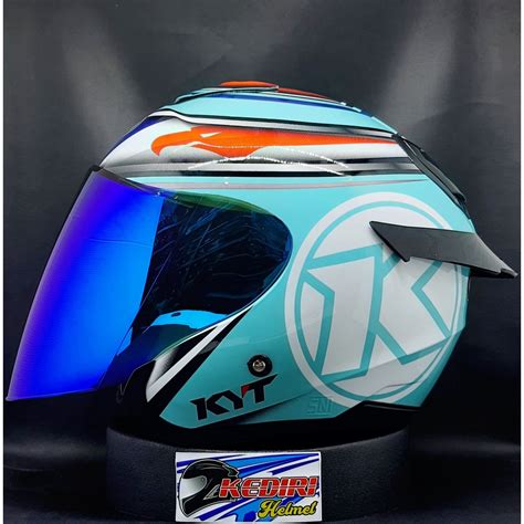 Jual Helm Kyt Kyoto R Aquamarine Paket Ganteng Shopee Indonesia