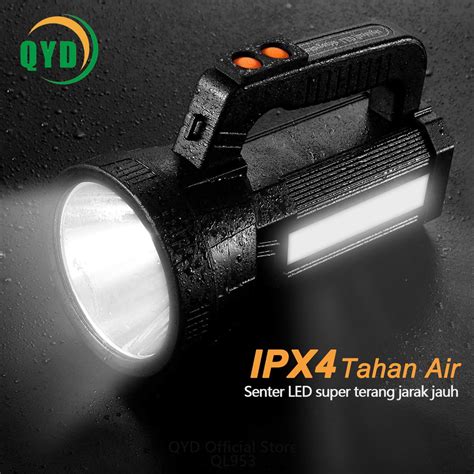 Jual Qyd Senter Led Super Terang Ipx Tahan Air Power Bank Multifungsi