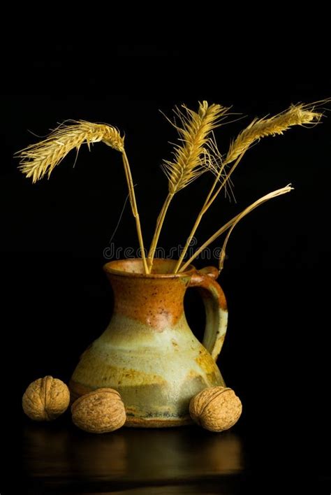 ceramic jug stock image image  black antique refreshment