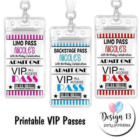 Backstage Passes Etsy