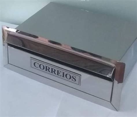 Caixa De Correio Modelo De Embutir Em Inox 23cm Profundidade