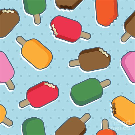 Seamless Ice Cream Pattern Digital Art By Mattasbestos