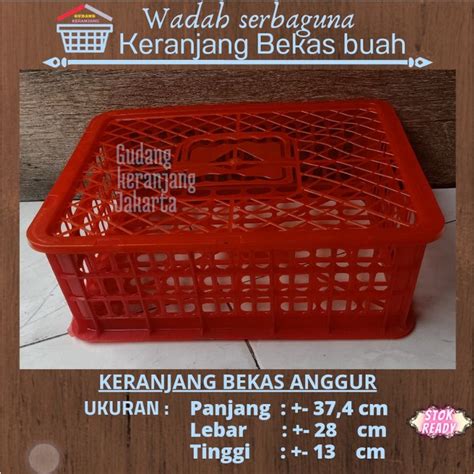 Jual KERANJANG PLASTIK TERLENGKAP BEKAS BUAH UKURAN PERKIRAAN P 37