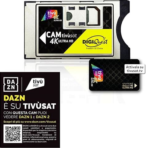 DIGIQUEST CAM Tivùsat 4K Ultra HD certificata Accesso ai canali HD e