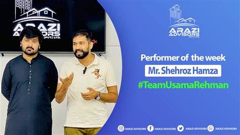 Performer Of The Week Mr Shehroz Hamza Weekly Acknowledgement