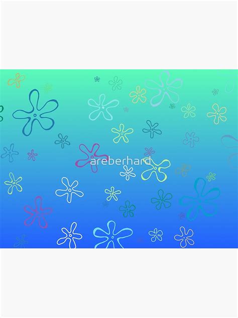 Spongebob Sea Flower Pattern Canvas Print For Sale By Areberhard