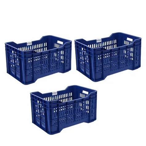 Supreme Rectangular Industrial Plastic Crate For Shopdairy Etc