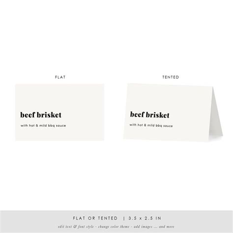 Printable Buffet Label Template Buffet Food Sign Buffet Labels