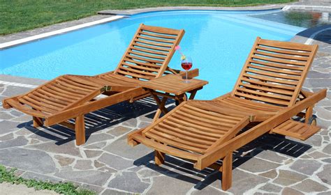 2x Hochwertige TEAK Sonnenliege Gartenliege Strandliege Liegestuhl