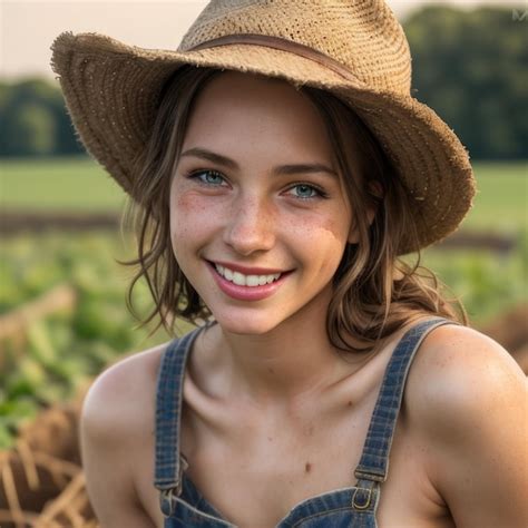 Premium Ai Image Gorgeous Female Dressed As A Farmer Professional