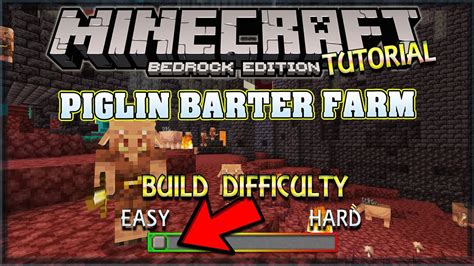 Piglin Barter FarmTutorial Minecraft Bedrock YouTube