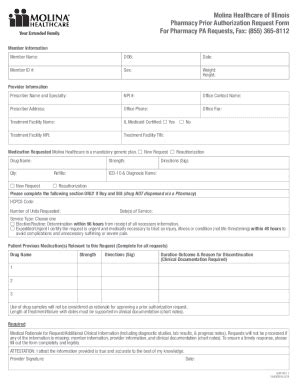 Fillable Online Pharmacy Prior Authorization Request Form For Pharmacy